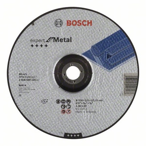  Диск отрезной, выпуклый Expert for Metal 230 х 2,5 мм "Bosch" 2.608.600.225 