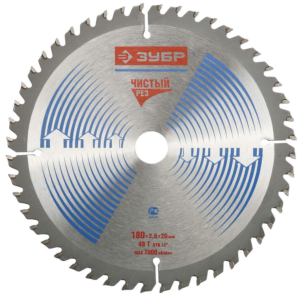 Диск пильный "Чистый рез" по дереву, 180х20мм, 48Т ЗУБР "ЭКСПЕРТ"