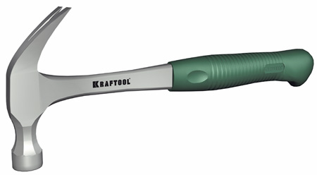  Молоток-гвоздодер KRAFTOOL "PRO" цельнометаллический, 560гр 
