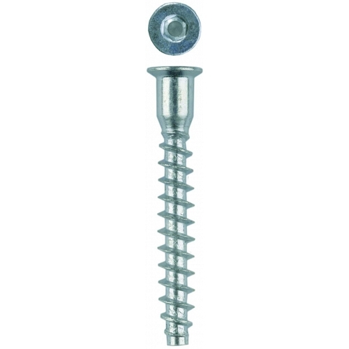  Винт-конфирмат ЗУБР оцинкованный, шестигранный шлиц, 6,4ммх50мм, 2500шт 