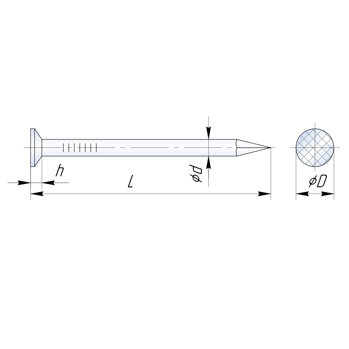 Гвоздь 3 х 80 мм черный (5кг/уп). Фото N2