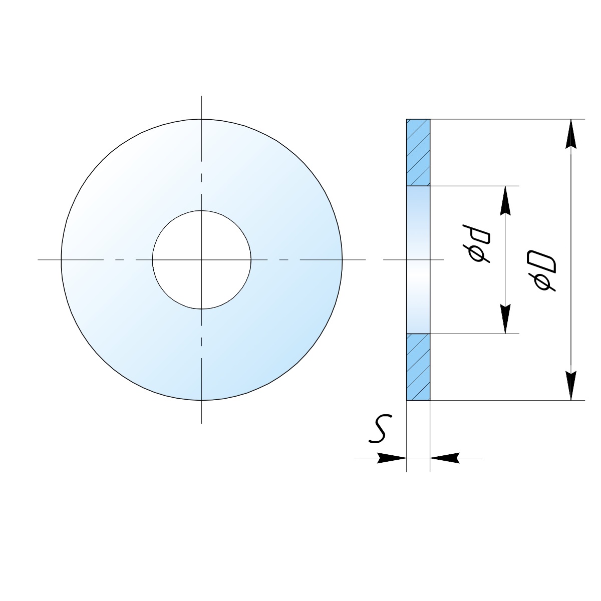 Шайба усиленная М8 DIN 9021 оцинк.. Фото N3