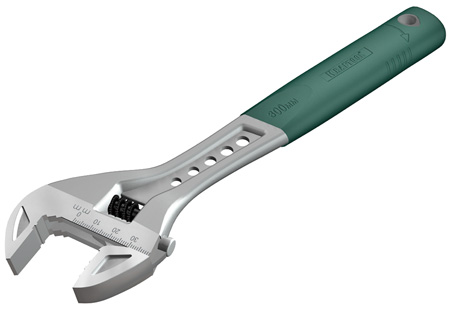  Ключ разводной KRAFTOOL, Сr-V, двухкомпонентная рукоятка, 12" / 300мм 