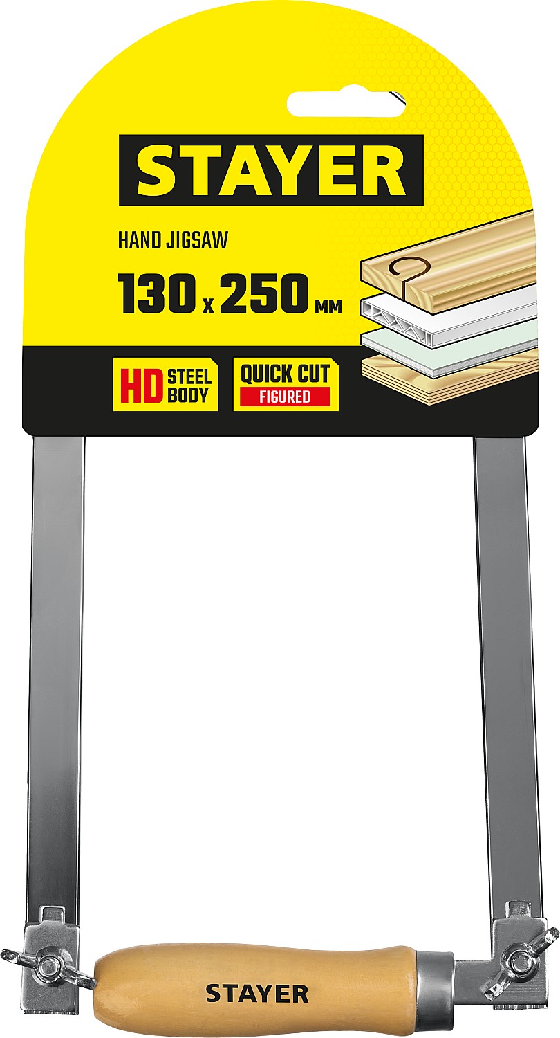 Лобзик ручной хромированный STAYER COBRA, 130x250 mm. Фото N4