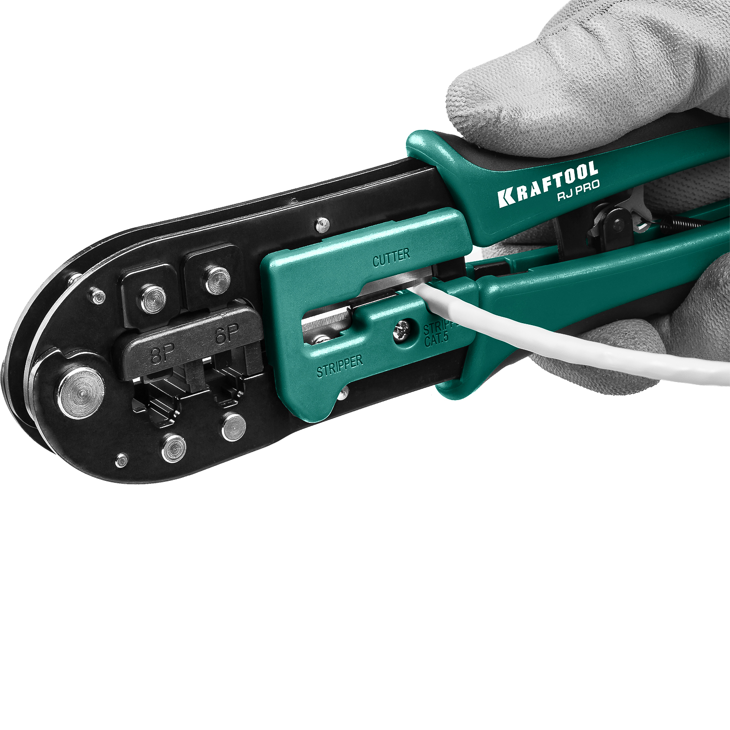 RJ-Pro кримпер универсальный, RJ45, RJ11/RJ12, KRAFTOOL. Фото N2