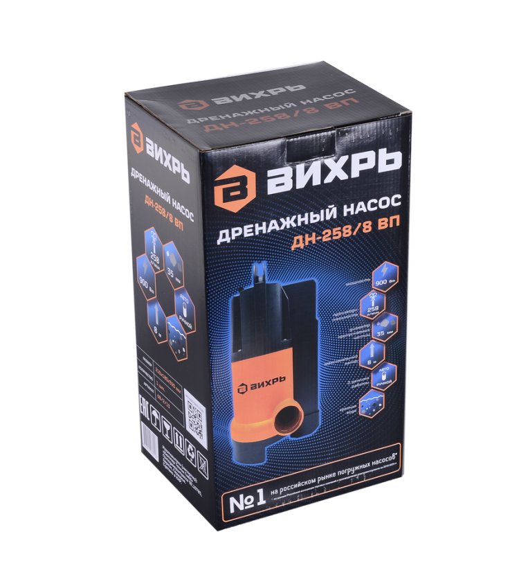 Дренажный насос ДН-258.8 ВП Вихрь, шт. Фото N4