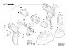 Коробка редуктора для GSB120-LI арт.1 600 A00 DM7 номер 45 на схеме "Bosch"