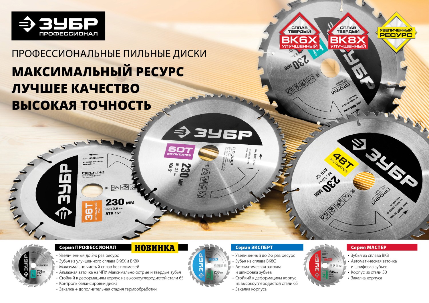 Диск пильный "Чистый рез" по дереву, 180х20мм, 48Т ЗУБР "ЭКСПЕРТ". Фото N3