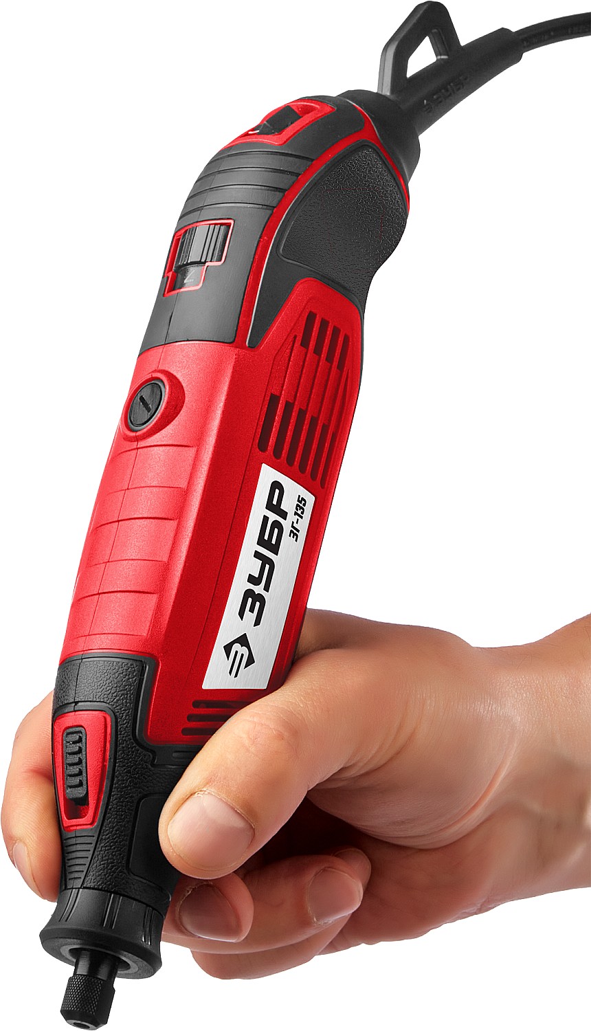 Гравер электрический, ЗУБР ЗГ-135, 220В, 135 Вт, 3.2 мм, 15000-35000 об/мин, базовая модель, в короб. Фото N4