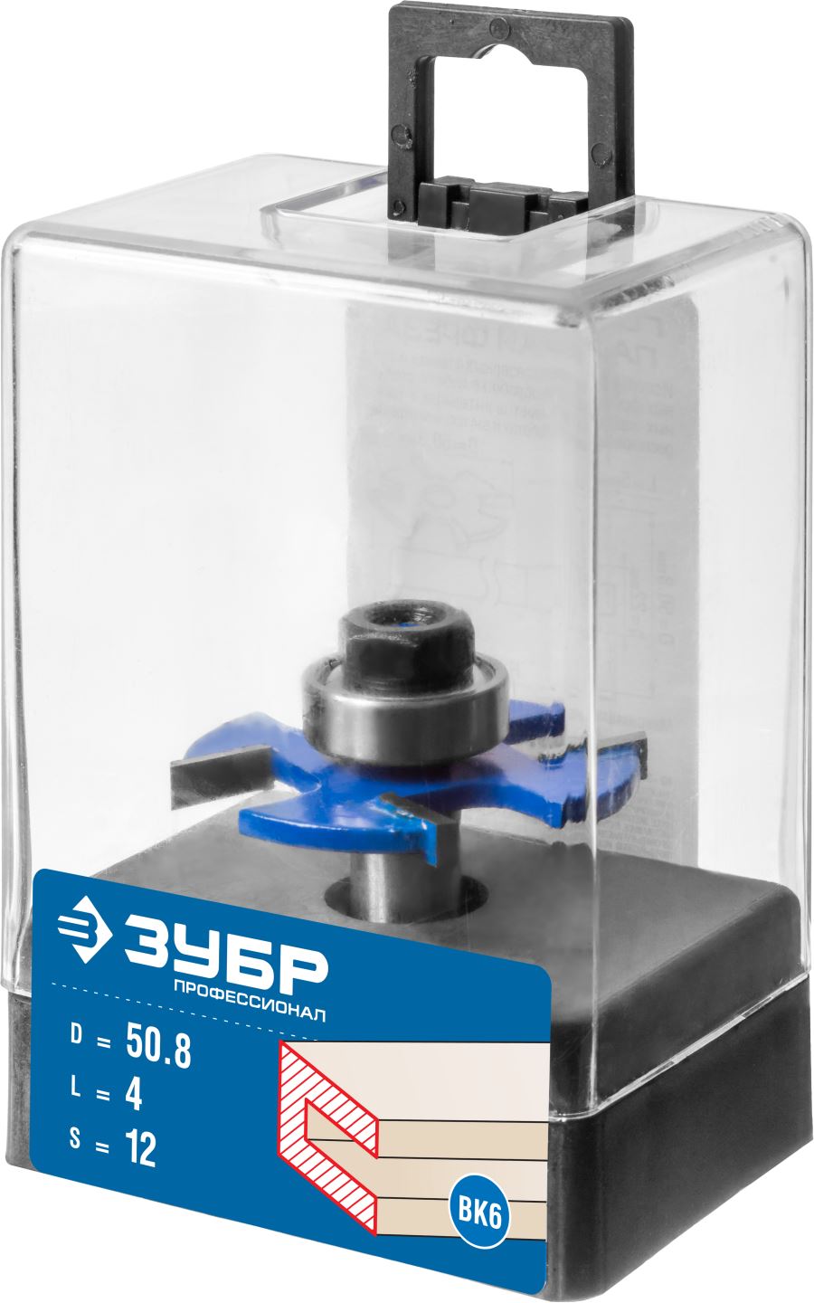 Фреза горизонтально-пазовая, D= 50,8мм, высота-4мм, хв.-12мм, d-22мм, ЗУБР Профессионал. Фото N6