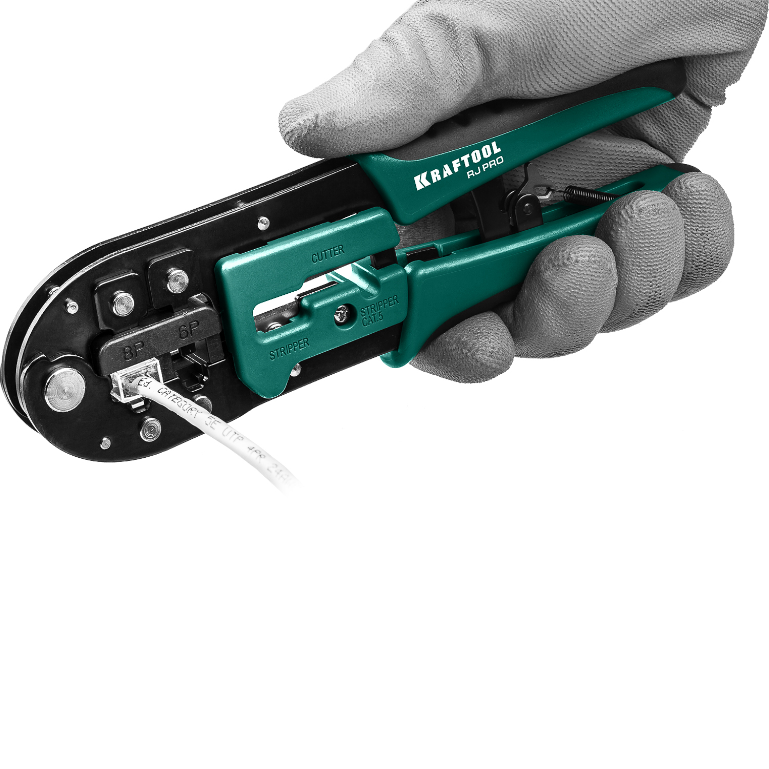 RJ-Pro кримпер универсальный, RJ45, RJ11/RJ12, KRAFTOOL. Фото N3