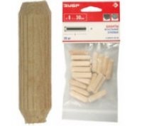 Шканты ЗУБР мебельные буковые, 8,0x40мм, 14шт. Фото N2