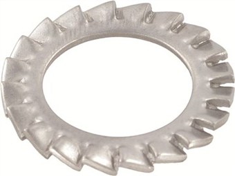  Шайба стопорная с наружн/зубьями М2 DIN 6798 сталь А2 упак 1000 шт 