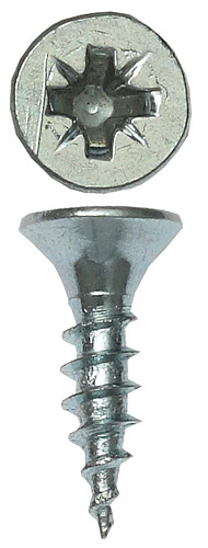  Саморез универсальный 2.5 х 16 мм белый оцинкованный 