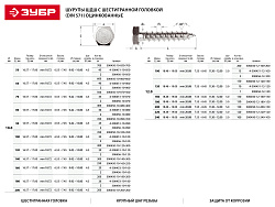  Шуруп с шестигранной головкой D12 х 100 мм оцинкованный, 200 шт. ЗУБР "МАСТЕР" 