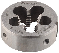  Плашка ЗУБР "ЭКСПЕРТ" круглая машинно-ручная для нарезания метрической резьбы, М18 x 2,5 