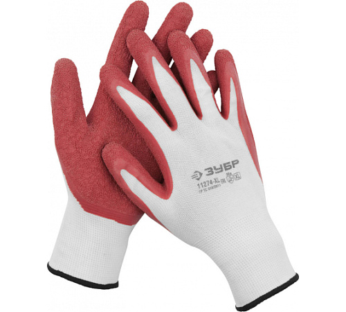  Противоскользящие перчатки Рельефные, размер L ЗУБР 11274-L_z01 