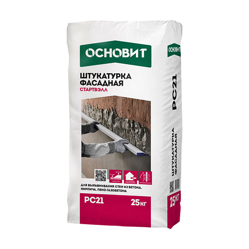  Штукатурка цементная Основит Старвэлл PC21 (Т-21), фасадная, 25 кг 