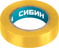  Изолента ПВХ, 10м х 15мм, желтая СИБИН 