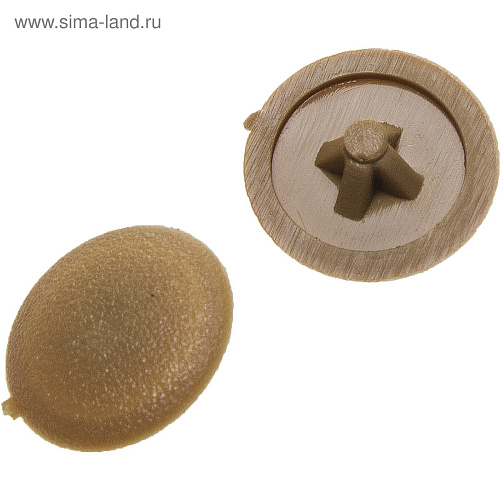  Заглушка декоративная ЗУБР под шуруп, цвет бук, шлиц №2, ТФ6, 40шт 