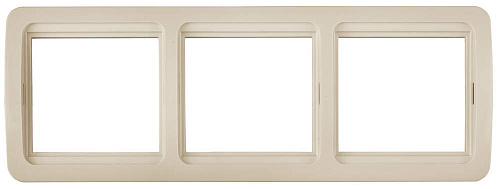  Панель СВЕТОЗАР "ГАММА" тройная горизонтальная, цвет бежевый (10 шт) 