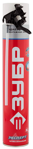  Пена ЗУБР "ЭКСПЕРТ", монтажная, адаптерная, всесезонная, 750 мл (3 шт) 