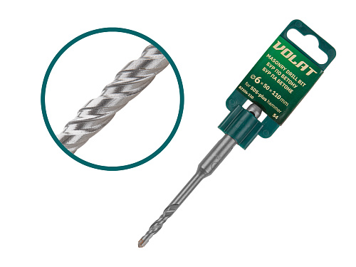 6х50х110 мм бур (сверло) SDS-plus S4 ВОЛАТ 
