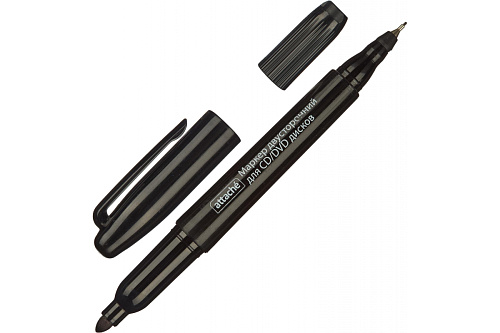  Attache Маркер для CD черный двусторонний 0,7-1,0 мм 867247 