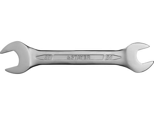  Ключ STAYER "PROFI" гаечный рожковый, Cr-V сталь, хромированный, 24х27мм 