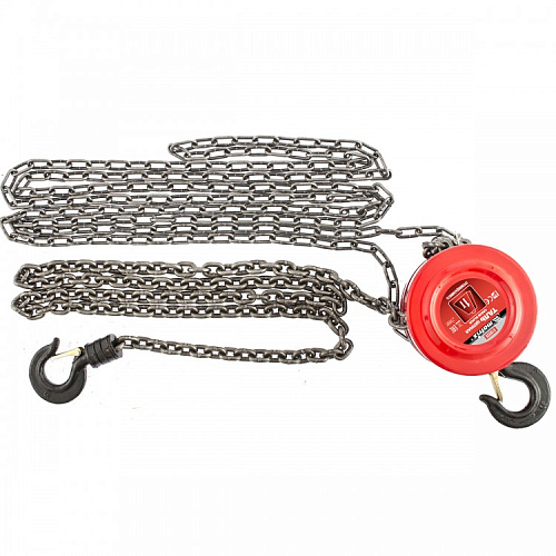  Таль цепная, 1 т, h  подъема 2,5 м, расстояние между крюками 300 мм// MATRIX 