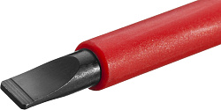  Отвертка KRAFTOOL, высоковольтная, Cr-Mo-V стержень, маслобензостойк рукоятка, SL 6,5х150мм 
