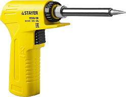  Паяльник STAYER "PROFI" с пистолетной пластмассовой рукояткой, 30 - 130 Вт, с керамическим нагревате 