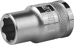  Головка торцовая KRAFTOOL "INDUSTRIE QUALITAT", Cr-V, SUPER-LOCK, хромосатинированная, 1/2", 21 мм 
