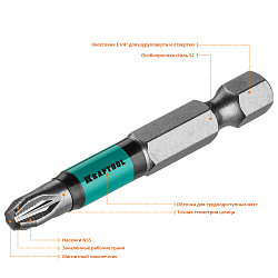 Биты PZ3, 50 мм, тип хвостовика E 1/4", 10 шт в блистере KRAFTOOL 