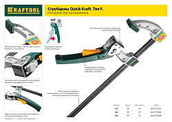  Струбцина  KRAFTOOL "PRO",  рычажная, быстрозажимная, тип "F", 75х200 мм 