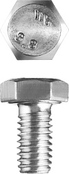  Болт с шестигранной головкой М6x10мм, ГОСТ 7798-70, кл.пр. 5.8, оцинк., 5кг ЗУБР "МАСТЕР" 