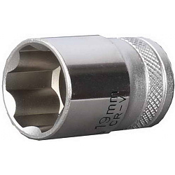  Головка торцовая KRAFTOOL "INDUSTRIE QUALITAT", Cr-V, FLANK, хромосатинированная, 1/2", 8 мм 
