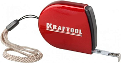 Рулетка KRAFTOOL, компактная, автостоп, цельнометрический корпус, с ремешком, 2 м х 8 мм 