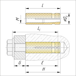  Анкер (цанга) латунная М8 (100 шт) 