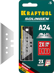  Лезвия трапециевидные сменные SOLINGEN (5 шт; А24) Kraftool 09625-S5_z02 
