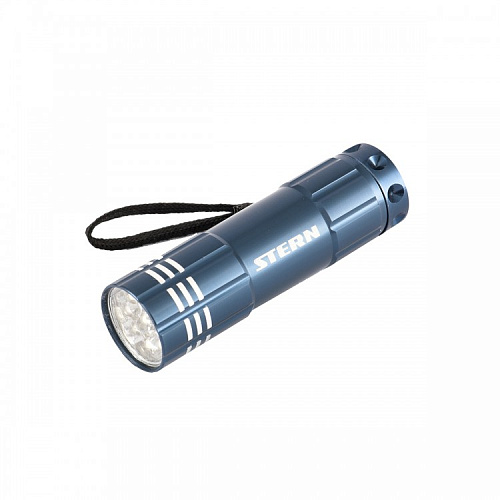  Фонарь бытовой алюминиевый, синий корпус, 9 LED, 3хААА// Stern 