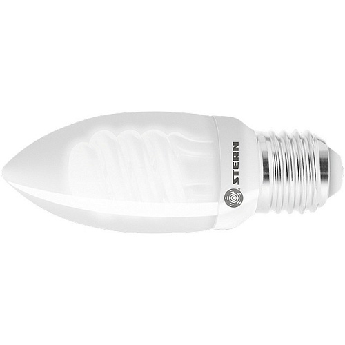  Лампа компактная люминесцентная свечка, 9W, 2700K, E27, 8000ч., Stern 
