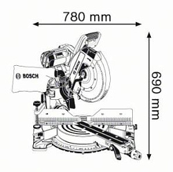  Пила торцовочная "Bosch" GCM 12 GDL 0.601.B23.600 