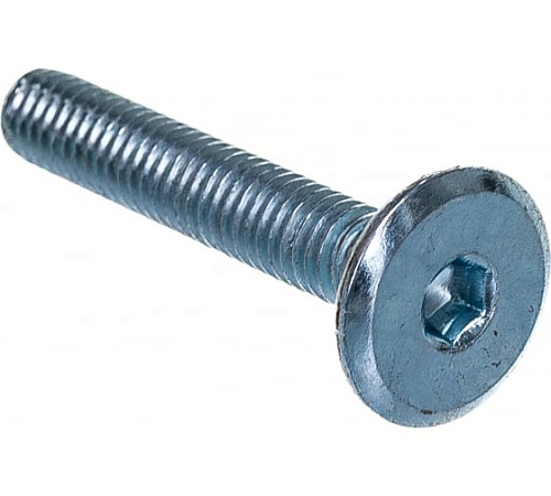  Винт МК мебельный, с плоской головой и внутренним шестигранником оцинк. М6х45 мм DIN7420 (2500 шт) 
