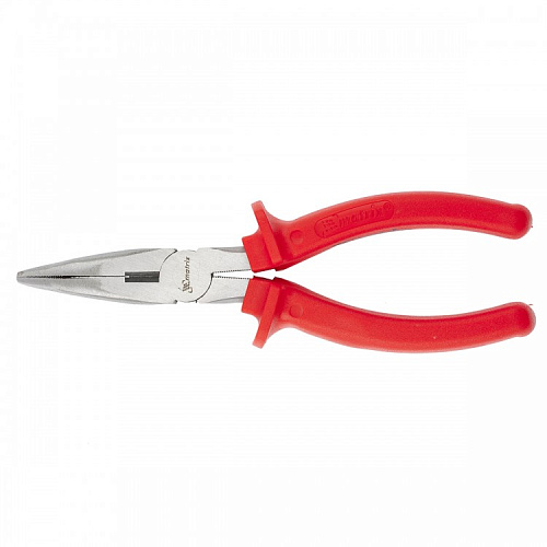  Длинногубцы Econom, 160 мм, изогнутые шлифованные, пластмассовые рукоятки// MATRIX 