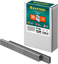  Скобы для степлера узкие 15 мм тип 55, 5000 шт KRAFTOOL 