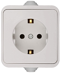  Розетка  STAYER "MASTER" "MAXIMA" одноместная,  с защитной крышкой, IP54, 10А, 220В 