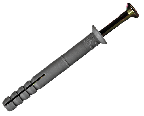  Дюбель - гвоздь с шурупом потай, оцинкованный 8х80 мм (50 шт), упак 