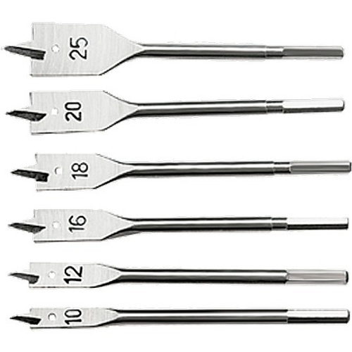  Набор сверл по дереву перовые , 10-12-16-18-20-25 мм, 6 шт. 6-гранный хвостовик// SPARTA 