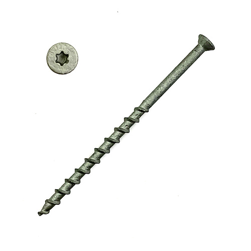  Шуруп (саморез) Rusconnect для пенобетона потайная головка Torx 8х180 мм (610818) белый 